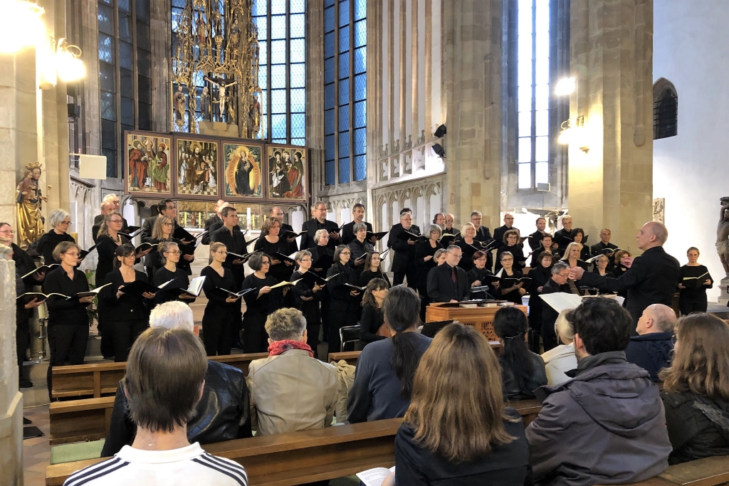 Zu Gast in der Moritzkirche zu Halle (Saale) mit Werken von "Leipziger Thomaskantoren" aus 5 Jahrhunderten - Chorkonzert im Oktober 2019