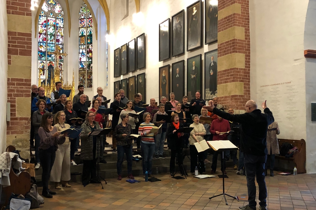 Kurt-Thomas-Kammerchor | Leitung: Andreas Köhs | Probe zur Freitags-Motette in der Thomaskirche zu Leipzig im Oktober 2022