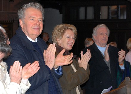 Prominente Konzertbesucher in der Dreikönigskirche am 25.03.2007: (v.l.n.r.) Teuto Rocholl, Oberbürgermeisterin Dr.h.c. Petra Roth, Dr. Rüdiger Volhard